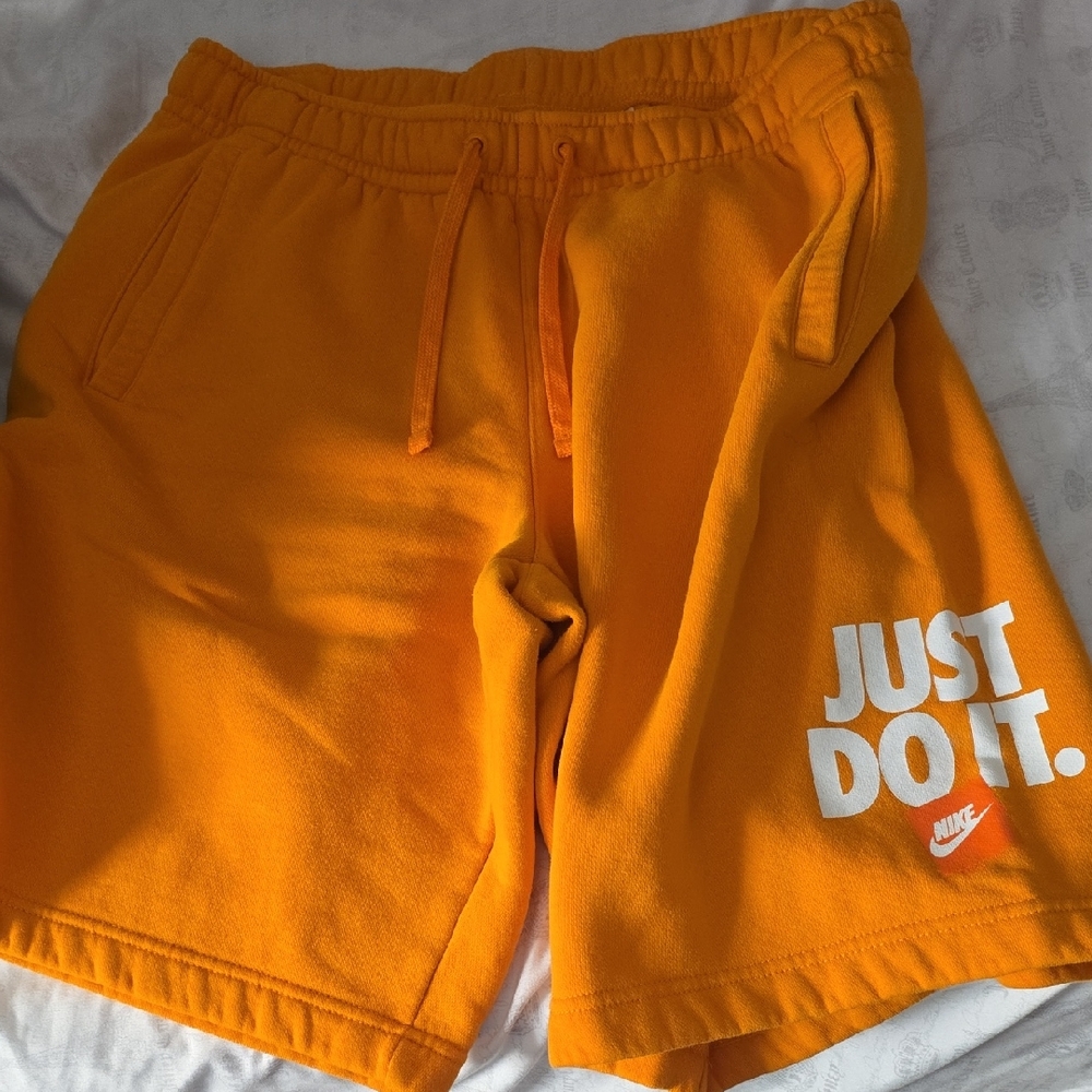 Nike Vibrant Orange Slogan Shorts